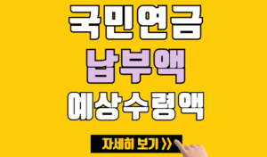 국민연금 납부액 예상수령액 조회