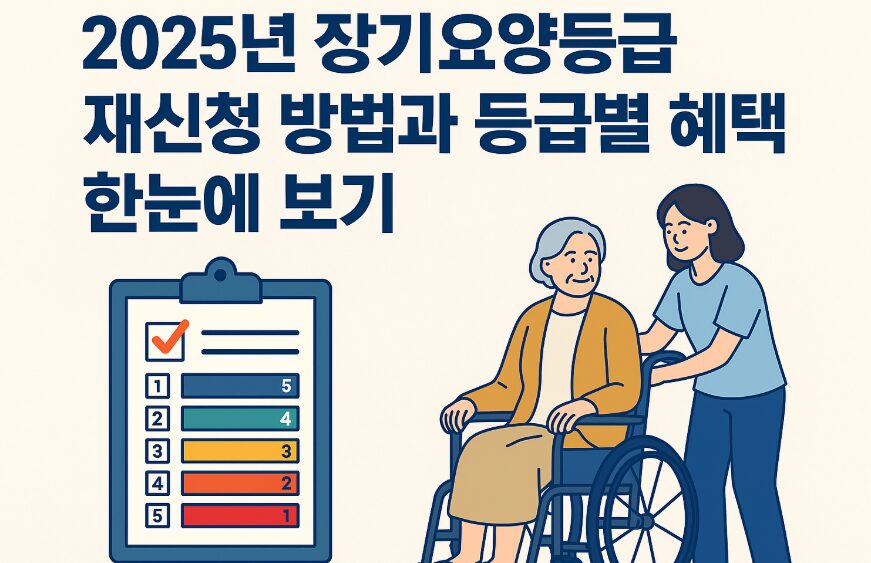 2025년 장기요양등급 재신청 방법과 등급별 혜택 한눈에 보기
