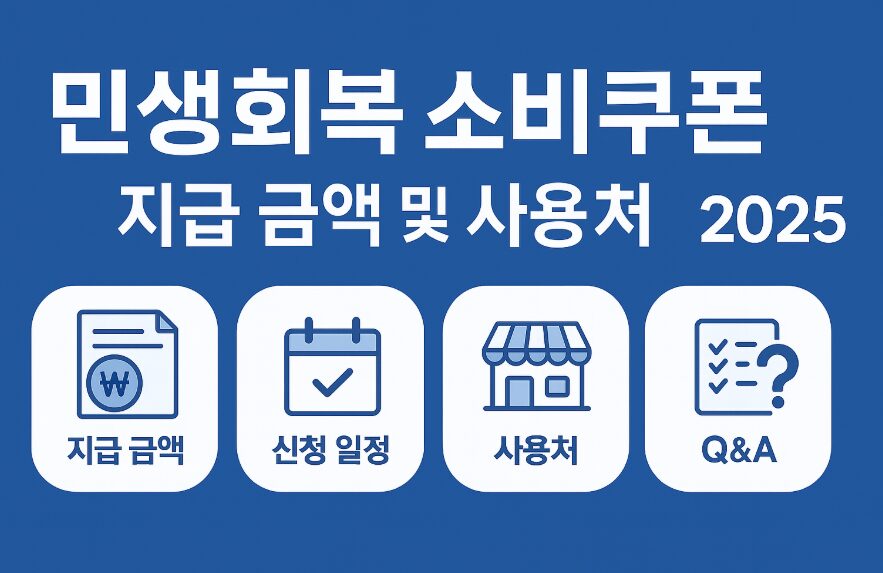 민생회복 소비쿠폰 지급 시기와 사용 기간 언제?
