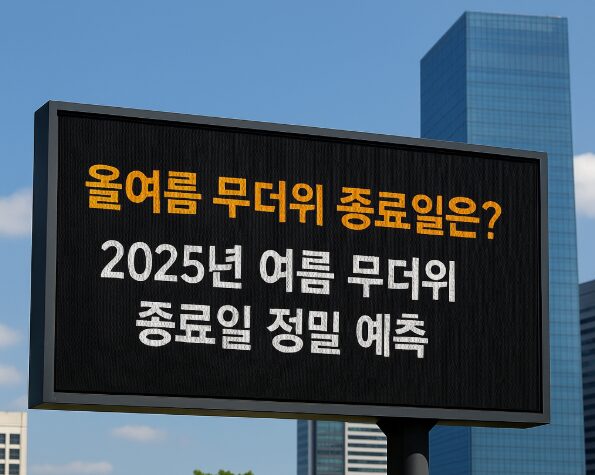 올여름 무더위 종료일은? 2025년 여름 무더위 종료일 정밀 예측