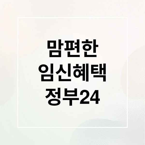 맘편한임신 서비스: 정부24 신청부터 KTX 할인까지 총정리