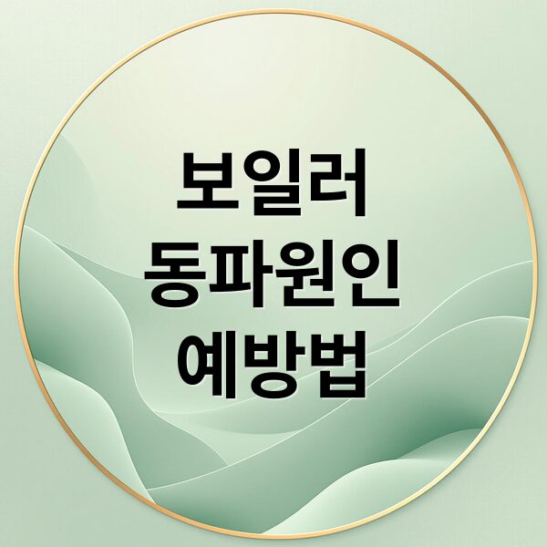 보일러 동파 원인부터 응급조치, 완벽 예방법까지 총정리