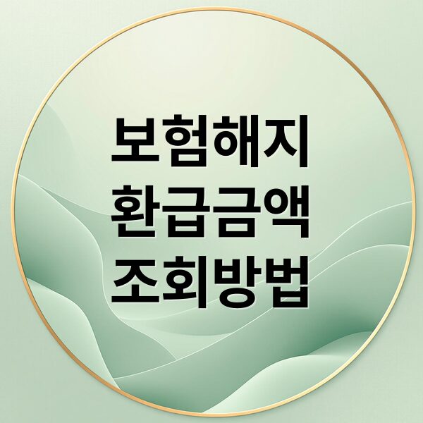 보험 해약환급금, 조회부터 대처까지 완벽 가이드