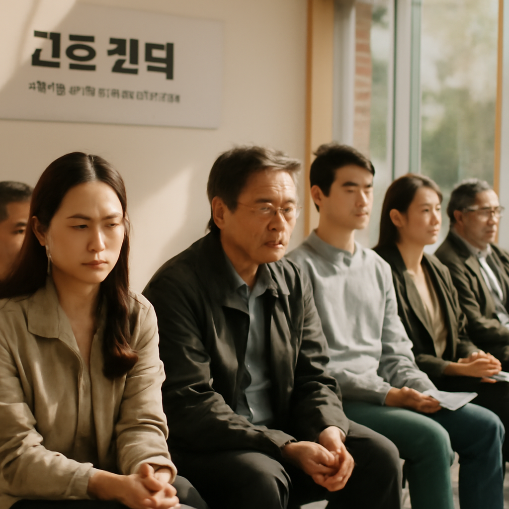 고용센터 대기실 풍경
