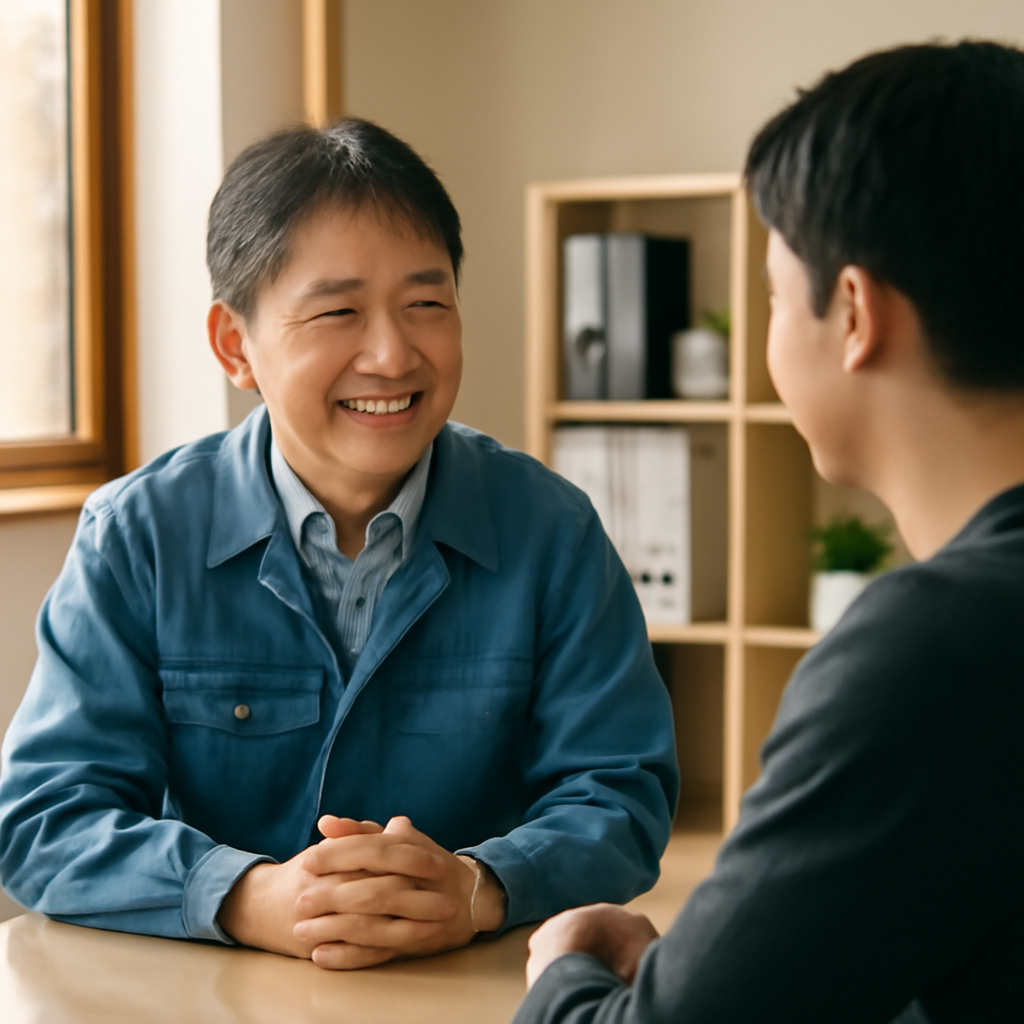 직업상담사가 구직자와 상담하는 장면