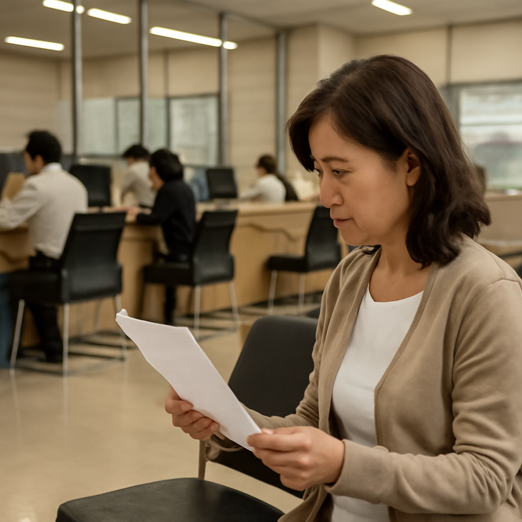 주민센터 대기자 측면