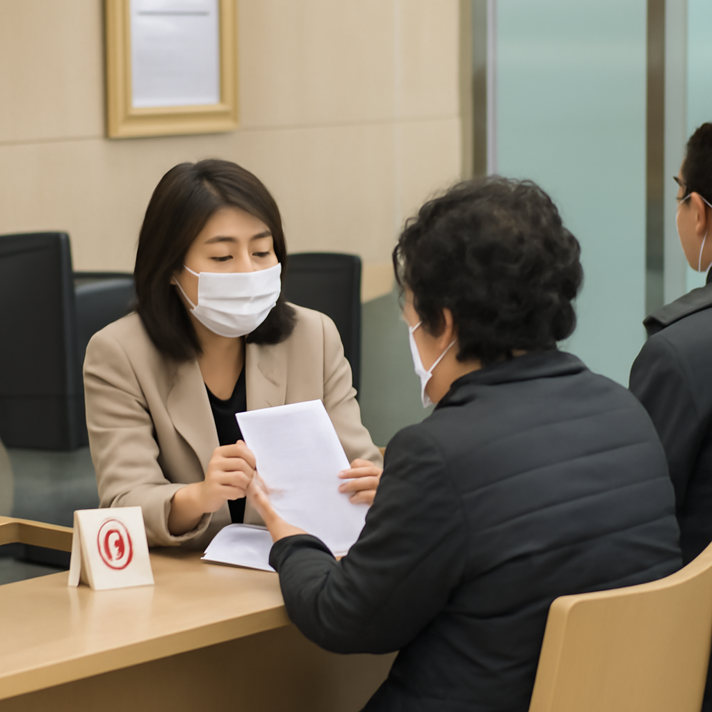 공공 상담창구에서 대기·상담 중인 시민들